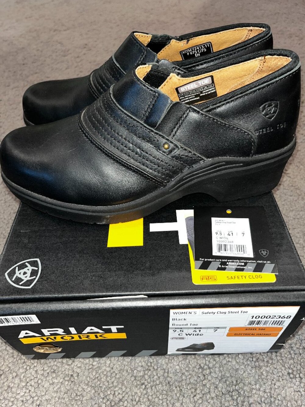 ARIAT WORK Women's SAFETY CLOG Steel Toe / Electrical Hazard Shoes - NIB - 9.5C